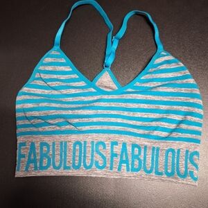 Just Be Gray and Blue Athletic Top